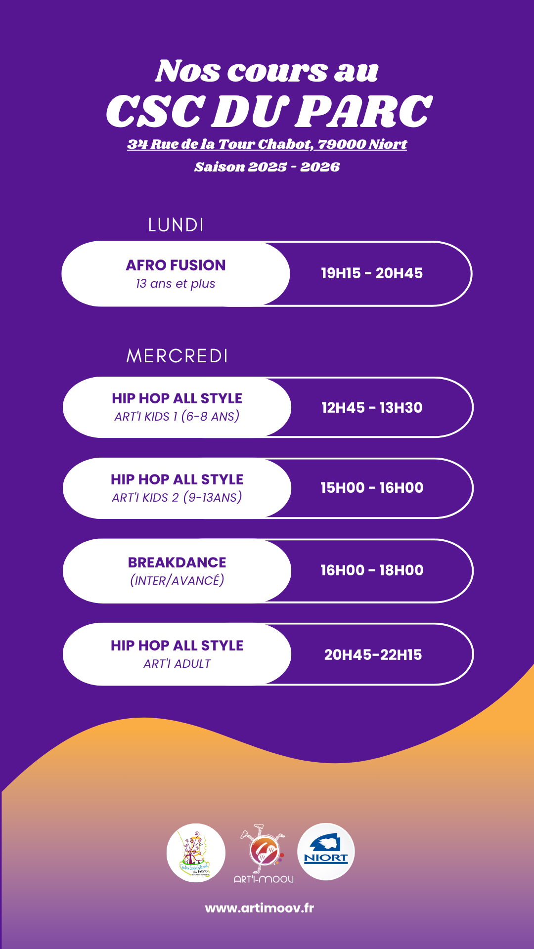 Programme du Lundi et Mercredi